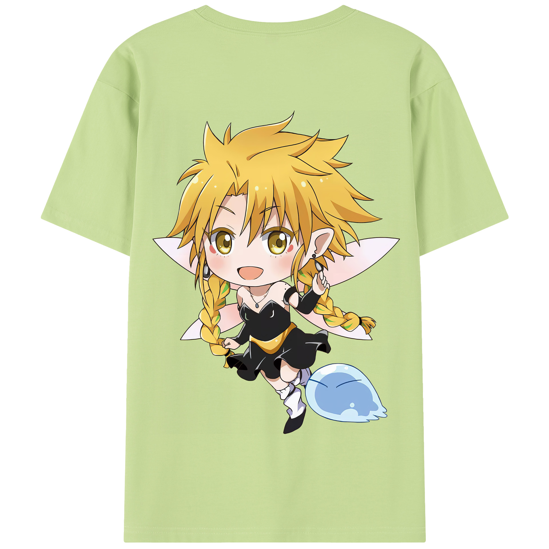 （画像用） 転スラ Regarding Reincarnated to Slime 綿100％半袖Tシャツ（背面プリント）